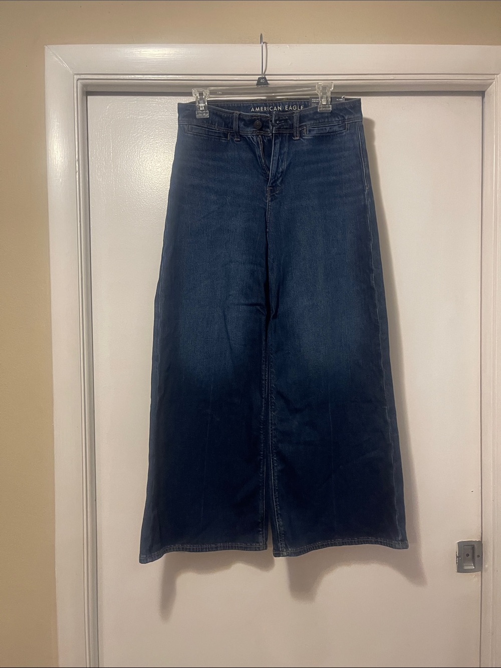 American Eagle Outfitters Dark Blue Wide-Leg mariner Denim Jeans size 27
